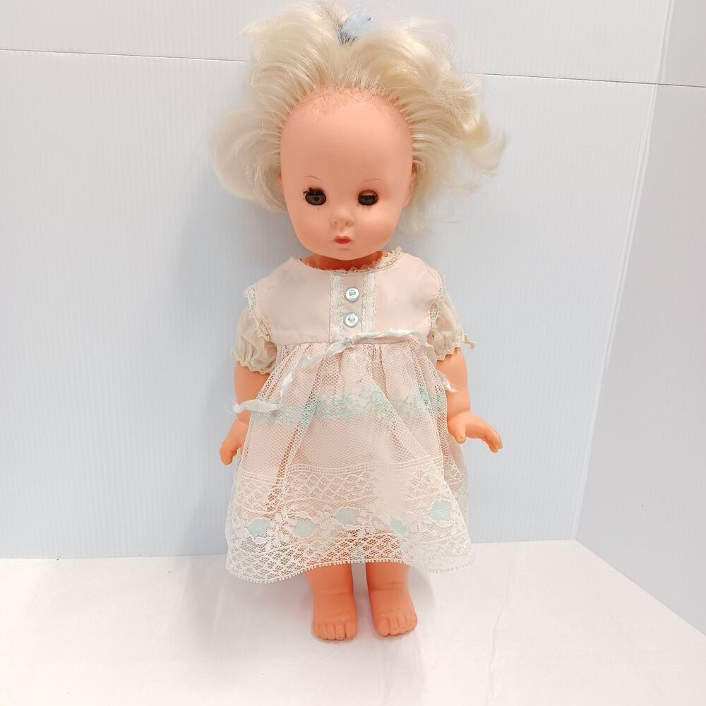 VTG Baby Doll Furga Italy & Baby First Step Clothing Mattel 1964 Japan Blonde